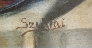Sziklai Lajos - Stilleven met meloenen en abrikozen/pruimen. kopen? Bied vanaf 89!