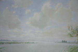 Willem van der Ven - Plas in polderlandschap met waterlelies kopen? Bied vanaf 140!