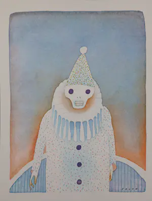 Jean Michel Folon - De Clown, Heliogravure kopen? Bied vanaf 40!