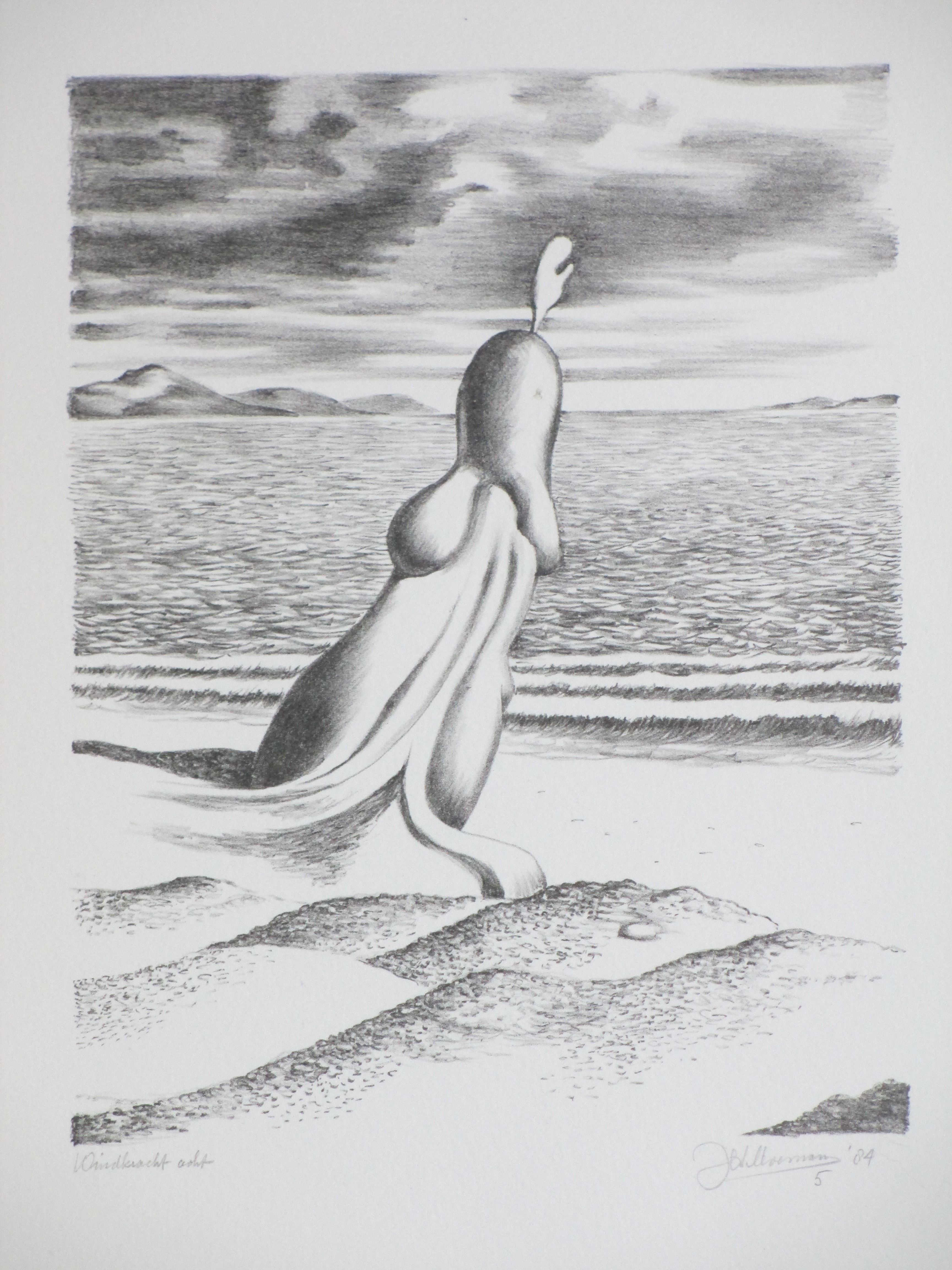 Joop Moesman - Windkracht Acht - Litho kopen? Bied vanaf 55!