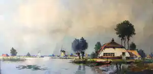 Marius de Jongere - Zomerse dag aan het water verkocht voor € 50!