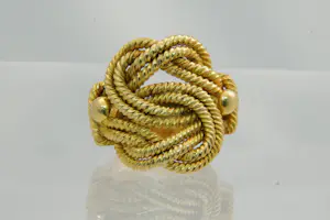 18 - Grote & zware (30gr) Surinaamse 18 Krt geelgouden heren mattenklopper ring kopen? Bied vanaf 1360!