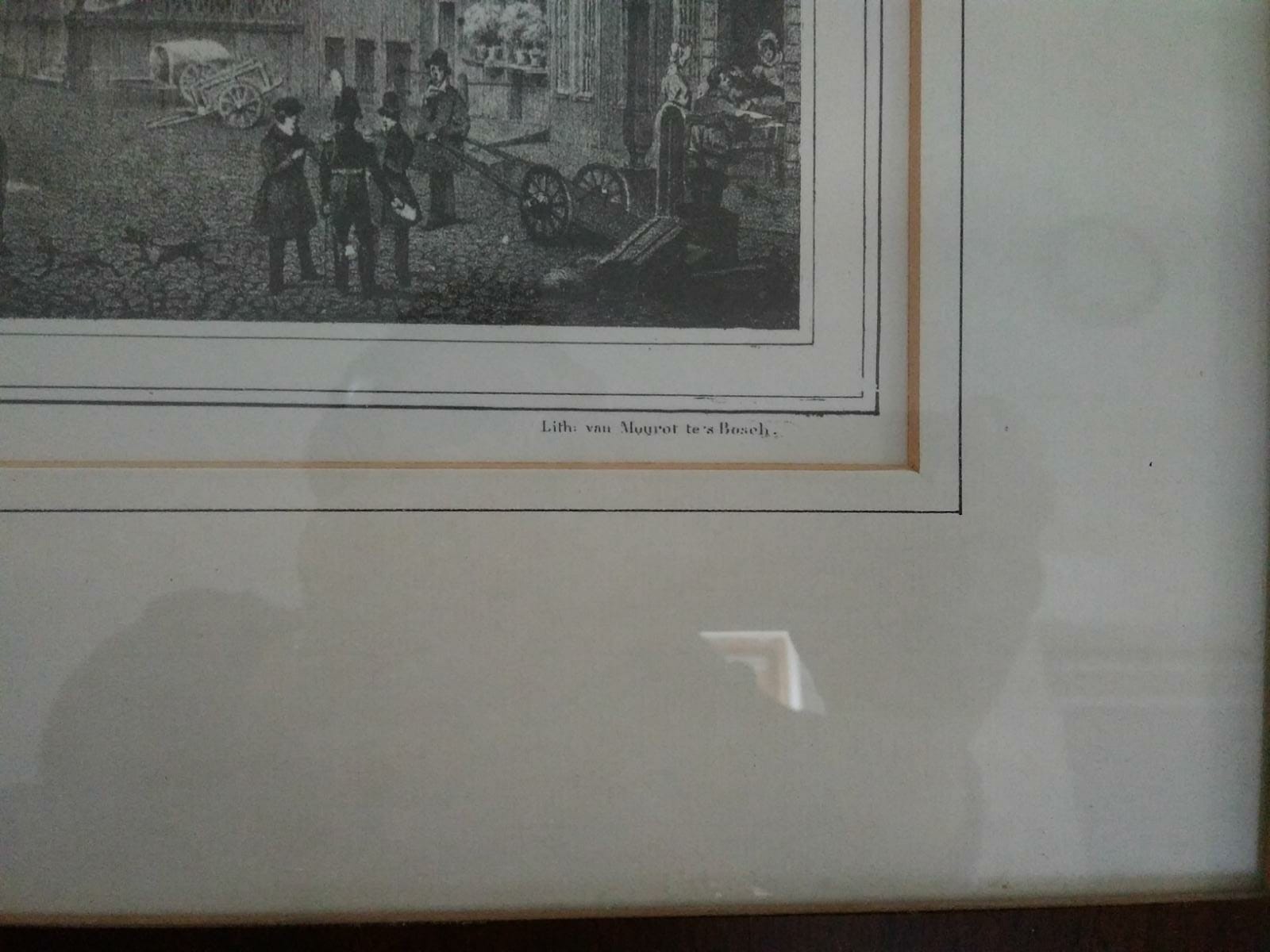 Niet of onleesbaar gesigneerd - Michel Mourot- steendruk binnenstad- Den Bosch 1838 kopen? Bied vanaf 1!
