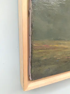 Ad van der Kop - Polderlandschap met korenschoven onder een dreigende lucht kopen? Bied vanaf 45!