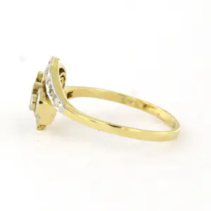 18k goud en platina ring met roos geslepen diamant tot. 0.05ct kopen? Bied vanaf 270!
