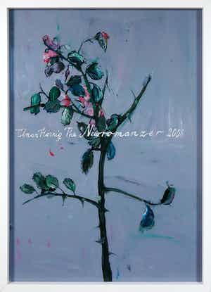 Tilman Hornig - Acryl op glas, The Newromanzer Nr.1 - Ingelijst verkocht voor € 140!