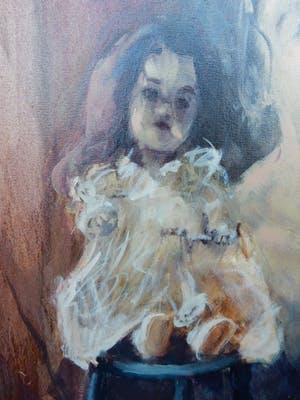 Niet of onleesbaar gesigneerd - schilderij,Hollandse/ Belgische school,20 e eeuw/110x140cm kopen? Bied vanaf 10!