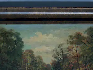 Niet of onleesbaar gesigneerd - Mogelijk Maurits van den Kerkhoff (1830-1908) - Olieverf op doek , Bosgezicht kopen? Bied vanaf 1!