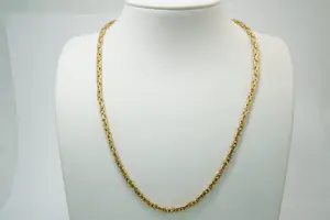 27 - Zo goed als nieuw en relatief lang 14krt geel-gouden "konings" collier kopen? Bied vanaf 1500!