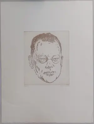 Herman Gordijn - Aquatint 'Menno ter Braak' kopen? Bied vanaf 120!