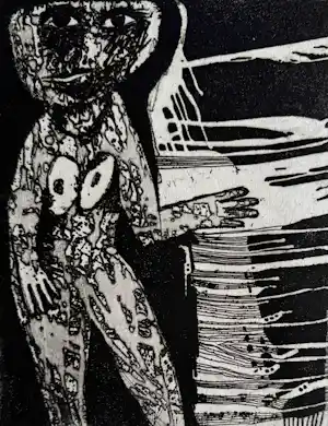 Hans van Draanen - handgesigneerde ets | 'Naakte vrouw' | 1964 kopen? Bied vanaf 80!