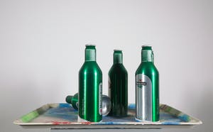 Theo Niermeijer - Compositie van bierflesjes op dienblad kopen? Bied vanaf 1!