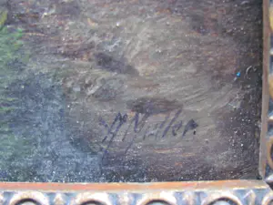 Anton Muller - gezicht op een boerderij aan het water kopen? Bied vanaf 35!