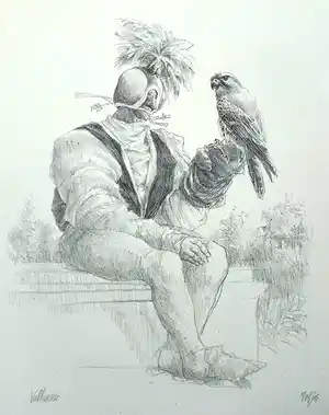 Peter Vos - Valkenier, litho verkocht voor € 150!