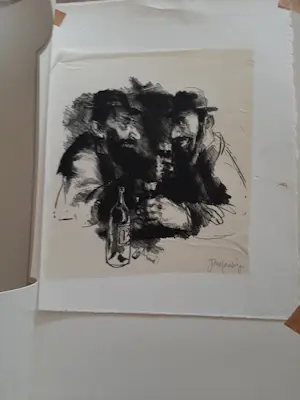 Jan Mensinga - Litho, scènes uit het caféleven kopen? Bied vanaf 35!