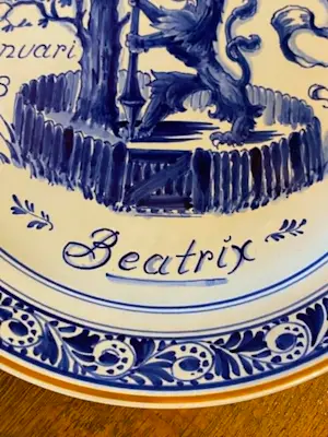 Porceleyne Fles - herdenkingsbord geboorte prinses Beatrix kopen? Bied vanaf 55!