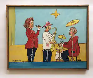 Ruud Cornelisse - Jazz - Acrylverf op doek met lijst - gesigneerd verkocht voor € 40!