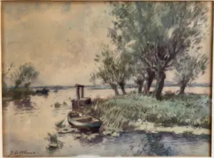 Adriaan Terhell - Waterlandschap kopen? Bied vanaf 50!