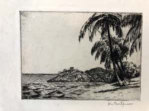 Jan Poortenaar - Strand met palmbomen verkocht voor € 45!