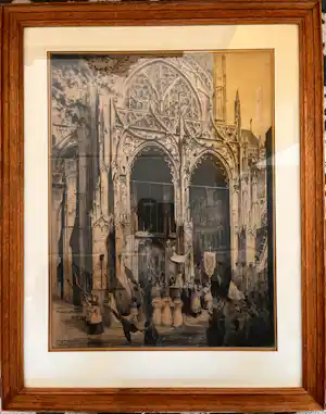Hendrik de Laat - **Prijs verlaagd**Processie bij Sint-Jan 's-Hertogenbosch, bijzondere ets 30/100 verkocht voor € 85!