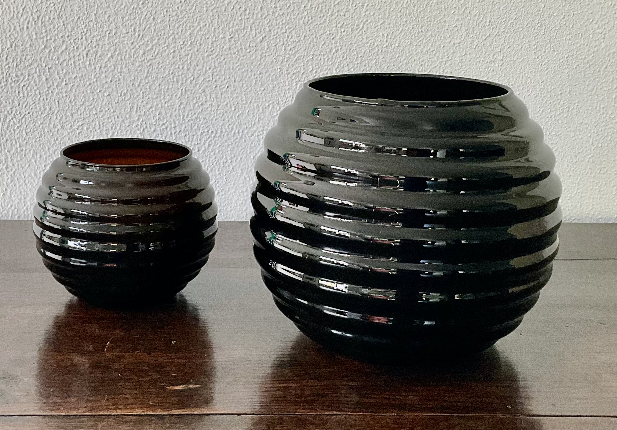 Glasfabriek De Rupel Boom - Twee geribbelde vazen kopen? Bied vanaf 39!