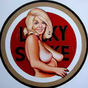 Mel Ramos - Offset litho: Lucky Strike verkocht voor € 60!