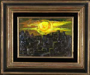 Martin Reisberg - Acryl op hardboard, Zonder titel verkocht voor € 35!