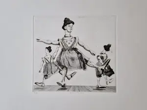 Herman Berserik - Grote en zeldzame Ets - Ballet - 1996 - oplage slechts 10! potloodgesigneerd kopen? Bied vanaf 46!