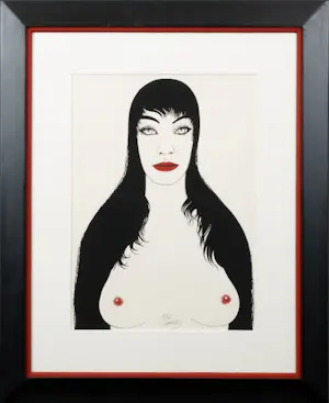 Felix Labisse - "Les Promesses d'un Visage" Kleurenlitho uit de reeks "Les Fleurs du mal" 1975 kopen? Bied vanaf 189!