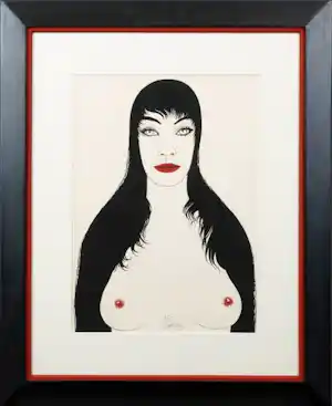 Felix Labisse - "Les Promesses d'un Visage" Kleurenlitho uit de reeks "Les Fleurs du mal" 1975 kopen? Bied vanaf 189!