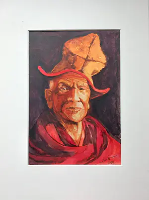 Niet of onleesbaar gesigneerd - Tibetaanse Monnik kopen? Bied vanaf 10!