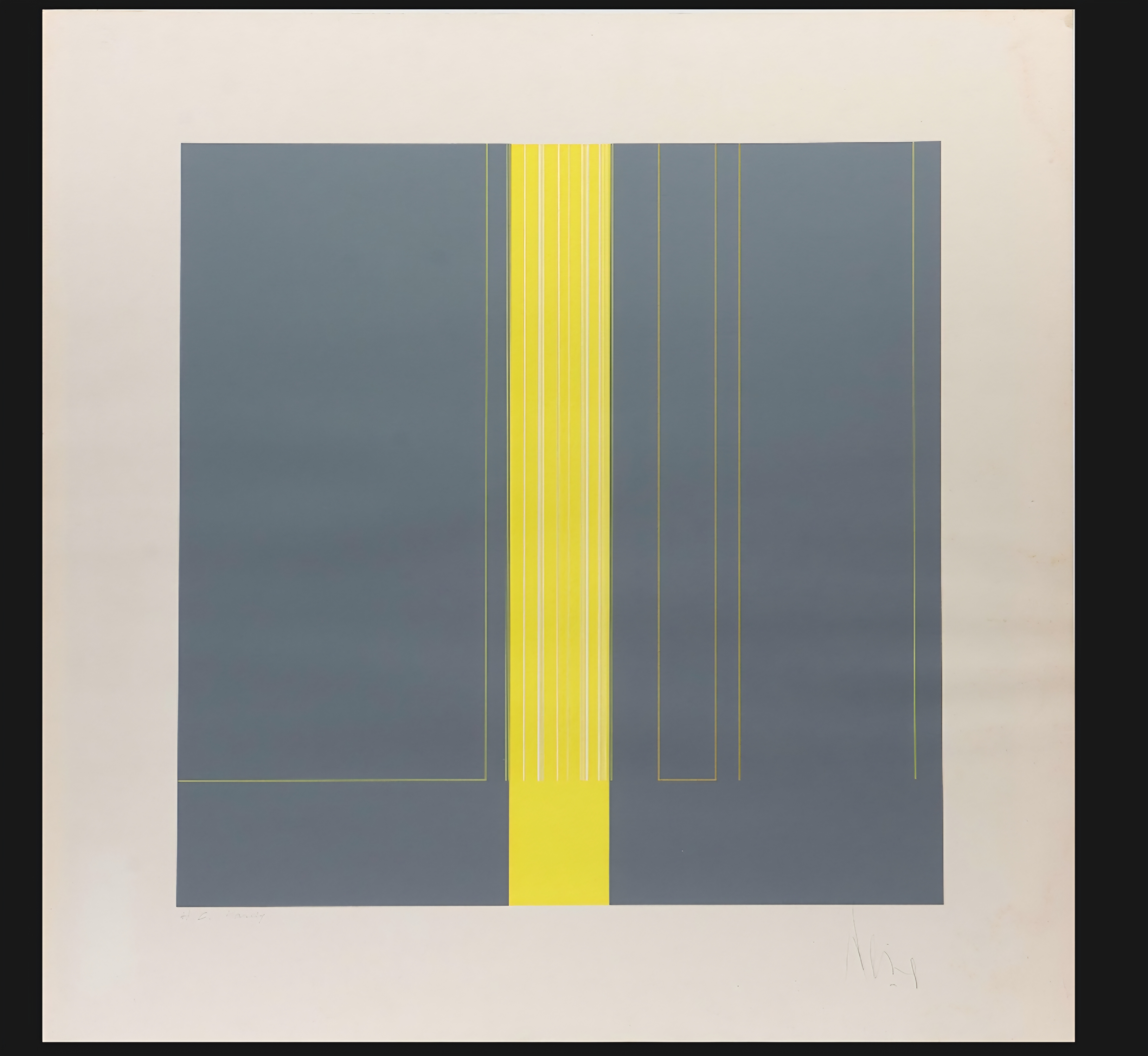 Luc Peire - Compositie grijs/geel kopen? Bied vanaf 445!