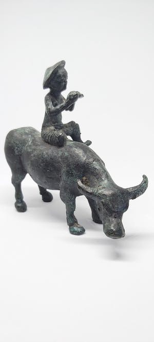 Brons (Onbekend) - Antieke Aziatische Yak Met Boer Rond 1930 kopen? Bied vanaf 85!