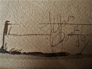 Niet of onleesbaar gesigneerd - Sfeervol impressionistische Aquarel "winterlandschap namiddag" gesigneerd kopen? Bied vanaf 10!