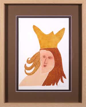 Reinhoud D'Haese - Aquatint uit de portfolio Impromptu met gedicht van Hugo Claus - Ingelijst verkocht voor € 120!