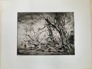 Wim Steijn - zonder titel (landschap met bomen) kopen? Bied vanaf 25!