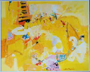 Theo den Boon - Warm, zonnig en vrolijk schilderij verkocht voor € 61!