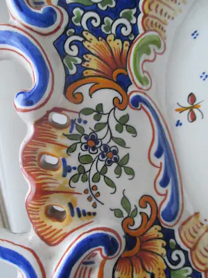 Niet of onleesbaar gesigneerd - Desvres - vintage grote bord/schotel kopen? Bied vanaf 1!