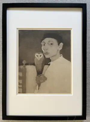 Jan Mankes - Originele Heliogravure - Zelfportret met Uil 1923 kopen? Bied vanaf 150!
