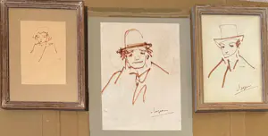 Hans van Ieperen - 3 pentekeningen w.o. Clown kopen? Bied vanaf 150!