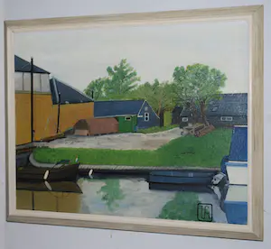 Joop Smits - Erf v boer v.Zijl, Vinkeveen (1972) - bekende Naïef, uitgebreid vermeld in boek kopen? Bied vanaf 125!