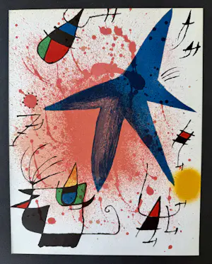 Joan Miro - L´Astre bleu, Farblithographie von 1972, Werkverzeichnis Mourlot 857 kopen? Bied vanaf 280!