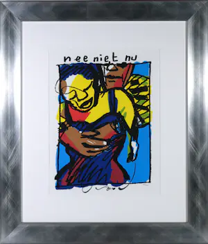 Herman Brood - Zeefdruk, Nee niet nu - Ingelijst kopen? Bied vanaf 300!