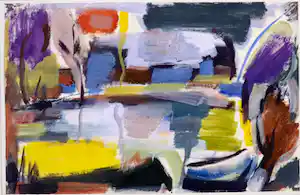 Klaas Boonstra - Gemengde techniek op papier, Abstracte compositie verkocht voor € 70!