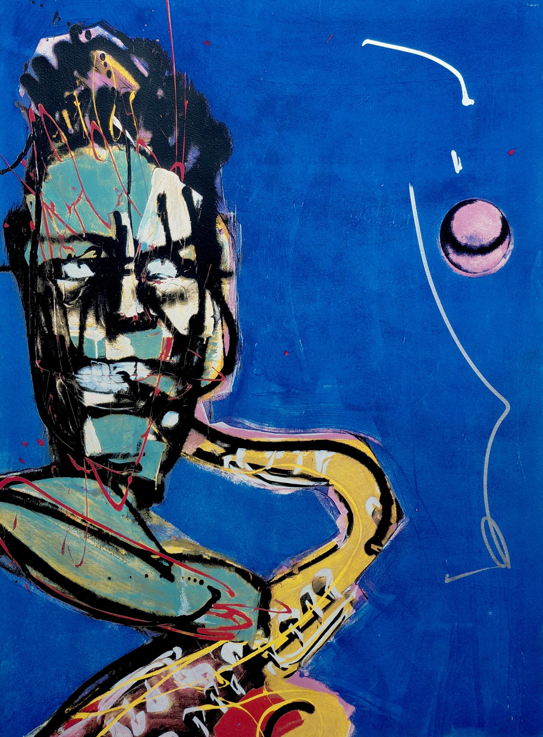 Herman Brood - De saxofonist, zeefdruk kopen? Bied vanaf 350!