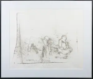 Anton Heyboer - Ets, Compositie met figuren - Ingelijst kopen? Bied vanaf 1!