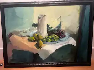 Frans de Kok - Monumentaal modern stilleven – Olieverf op doek – 111 × 81 cm – Gesigneerd kopen? Bied vanaf 1000!