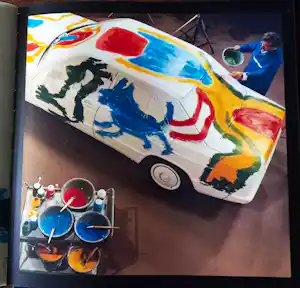 Karel Appel - "A sunny day with a loving car" kopen? Bied vanaf 150!