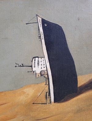 Hannes Postma - Gestrand, olieverf op doek (ingelijst, groot) kopen? Bied vanaf 495!