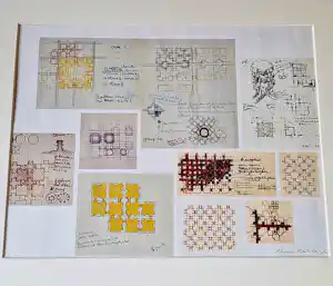 Herman Hertzberger - 1965 - kleurenlithografie "ontwerp Centraal Beheer gebouw" bep. oplage kopen? Bied vanaf 58!